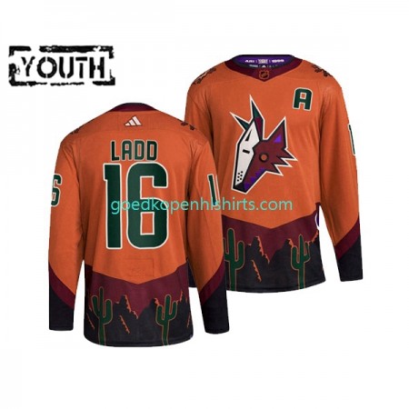 Arizona Coyotes Andrew Ladd 16 Adidas 2022-2023 Reverse Retro Oranje Authentic Shirt - Kinderen